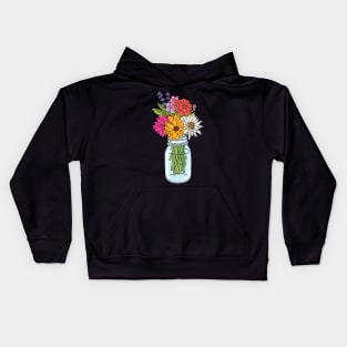 Flowers in a jar Kids Hoodie